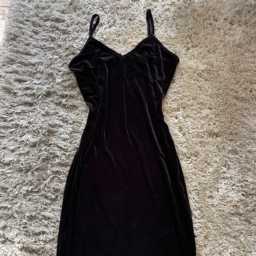Velvet midi body con dress
